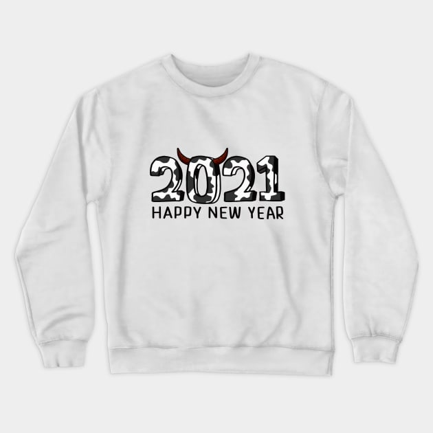 Happy New Year 2021 Crewneck Sweatshirt by Mako Design 